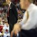 Louisville head coach Rick Pitino keeps an eye on the court during the second half of the national championship game at the Georgia Dome in Atlanta on Monday, April 8, 2013. Melanie Maxwell I AnnArbor.com